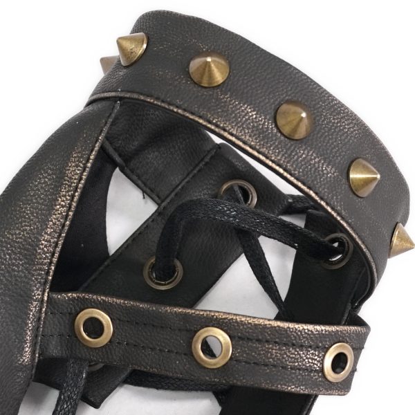 pas cher en vente DEVIL FASHION Manchettes ‘Steampunk Gear’ Marrons 18