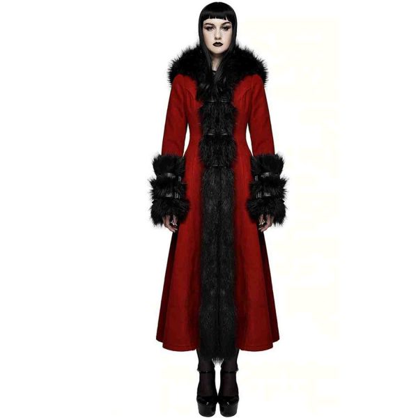 DEVIL FASHION Manteau à Capuche ‘Red Frozen’ Rouge Et Noir en solde 3