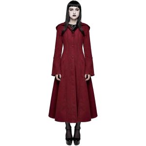 DEVIL FASHION Manteau à Capuche ‘Red Frozen’ Rouge Et Noir en solde 26