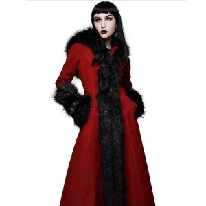 DEVIL FASHION Manteau à Capuche ‘Red Frozen’ Rouge Et Noir en solde 30