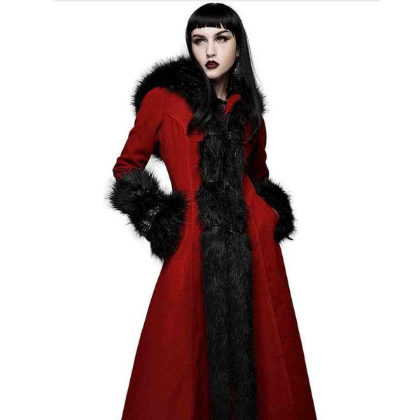 DEVIL FASHION Manteau à Capuche ‘Red Frozen’ Rouge Et Noir en solde 8