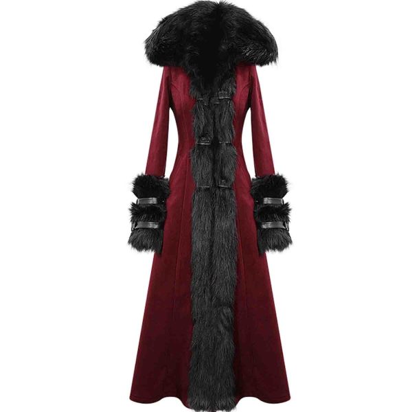 DEVIL FASHION Manteau à Capuche ‘Red Frozen’ Rouge Et Noir en solde 1