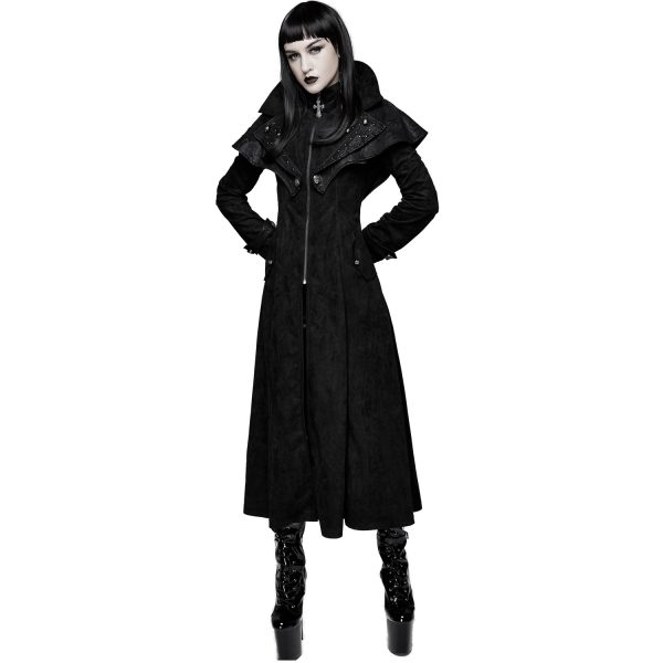 pas cher en vente DEVIL FASHION Manteau ‘Azalaïs’ Noir 3