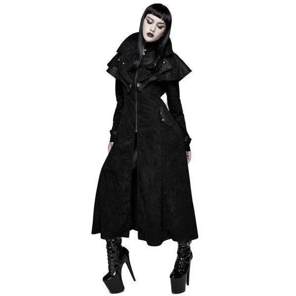 pas cher en vente DEVIL FASHION Manteau ‘Azalaïs’ Noir 7