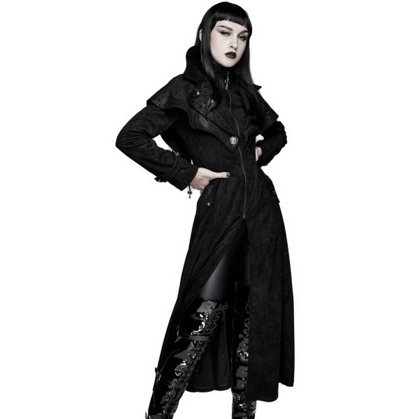 pas cher en vente DEVIL FASHION Manteau ‘Azalaïs’ Noir 8