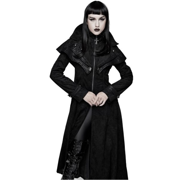 pas cher en vente DEVIL FASHION Manteau ‘Azalaïs’ Noir 9
