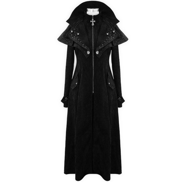 pas cher en vente DEVIL FASHION Manteau ‘Azalaïs’ Noir 10