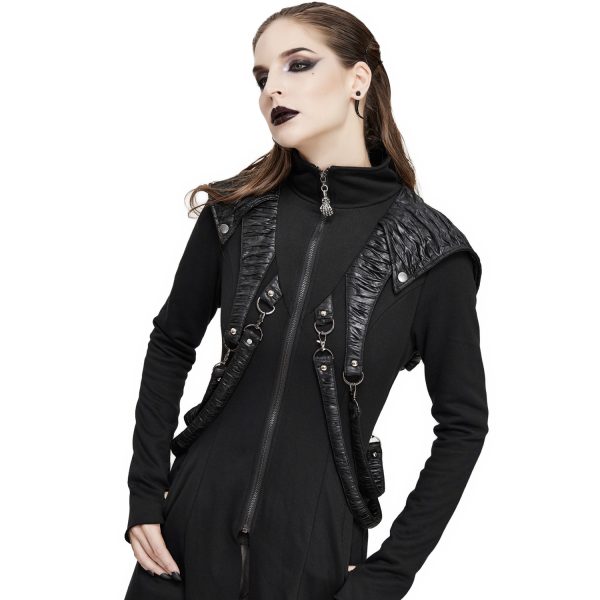 marque moins cher DEVIL FASHION Manteau ‘Badriyah’ Noir 14