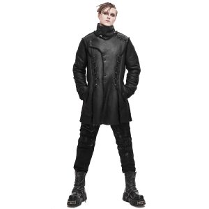 DEVIL FASHION Manteau ‘Dark Waste’ Noir magasin en ligne france 19