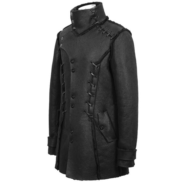 DEVIL FASHION Manteau ‘Dark Waste’ Noir magasin en ligne france 12