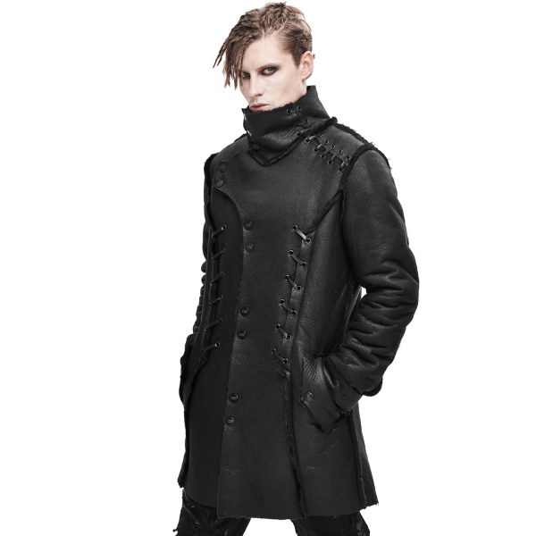 DEVIL FASHION Manteau ‘Dark Waste’ Noir magasin en ligne france 4
