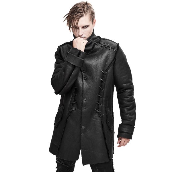 DEVIL FASHION Manteau ‘Dark Waste’ Noir magasin en ligne france 6