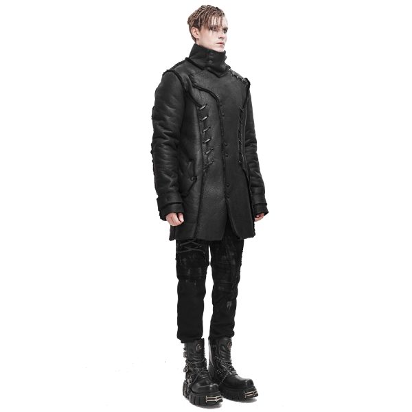 DEVIL FASHION Manteau ‘Dark Waste’ Noir magasin en ligne france 9