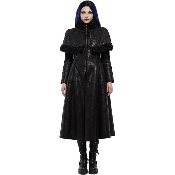 PUNK RAVE Manteau ‘Doriana’ Noir Retour Gratuit 3
