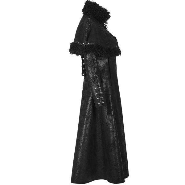 PUNK RAVE Manteau ‘Doriana’ Noir Retour Gratuit 12