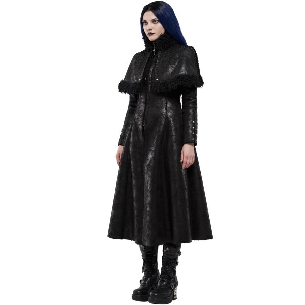 PUNK RAVE Manteau ‘Doriana’ Noir Retour Gratuit 6