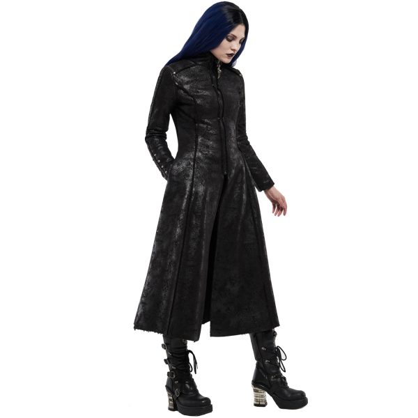 PUNK RAVE Manteau ‘Doriana’ Noir Retour Gratuit 7