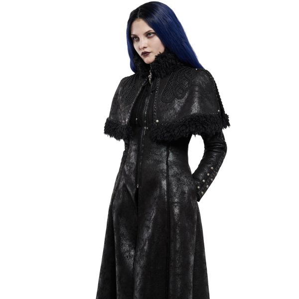 PUNK RAVE Manteau ‘Doriana’ Noir Retour Gratuit 9
