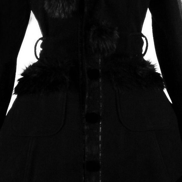 Pyon Pyon Manteau Gothic Lolita à Capuche ‘Dolly’ Noir à prix très bas 13