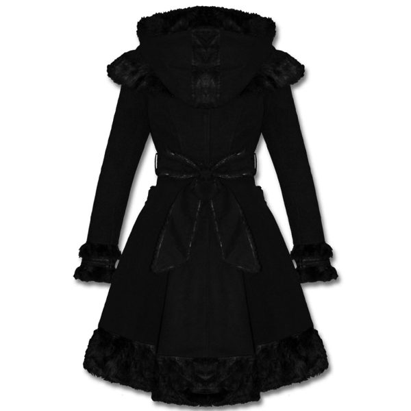 Pyon Pyon Manteau Gothic Lolita à Capuche ‘Dolly’ Noir à prix très bas 7