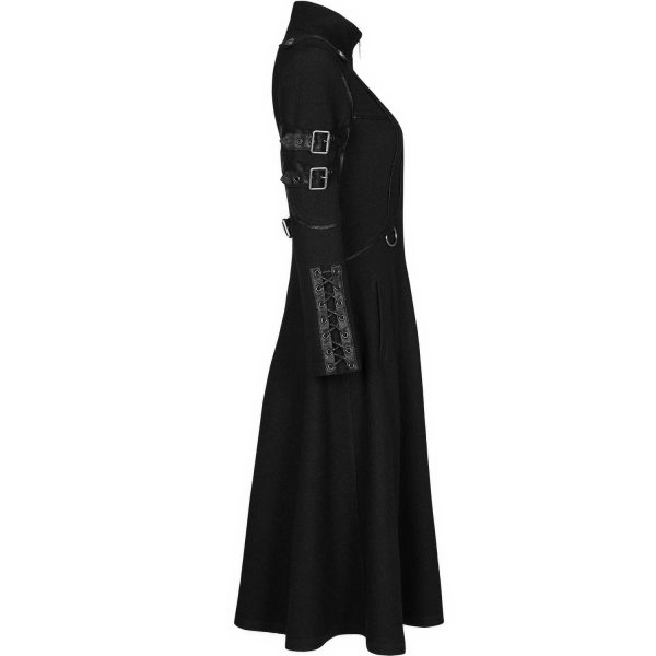 PUNK RAVE Manteau Gothique ‘Bellona’ Noir Meilleur Service 14