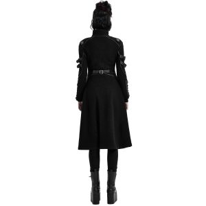 PUNK RAVE Manteau Gothique ‘Bellona’ Noir Meilleur Service 25
