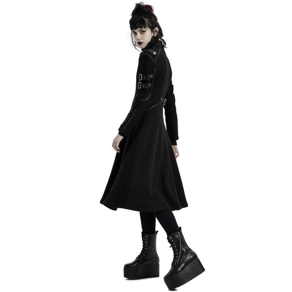 PUNK RAVE Manteau Gothique ‘Bellona’ Noir Meilleur Service 5