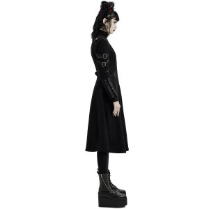 PUNK RAVE Manteau Gothique ‘Bellona’ Noir Meilleur Service 29