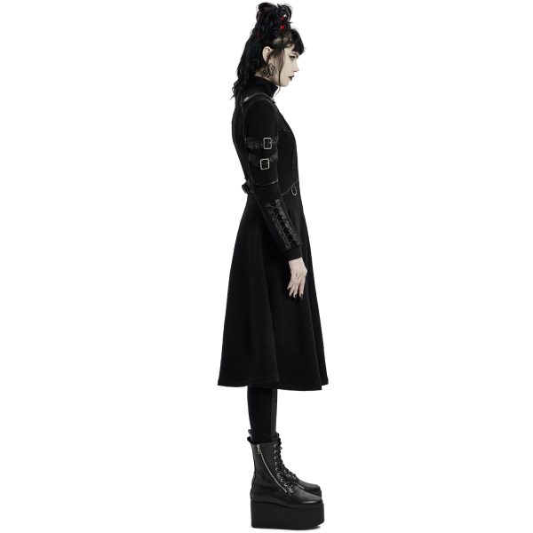 PUNK RAVE Manteau Gothique ‘Bellona’ Noir Meilleur Service 6