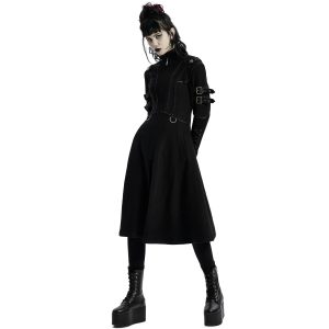 PUNK RAVE Manteau Gothique ‘Bellona’ Noir Meilleur Service 31