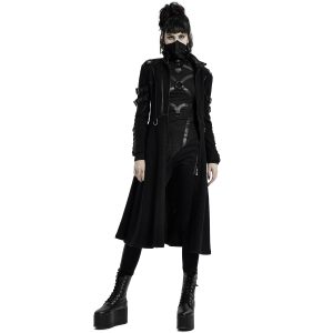 PUNK RAVE Manteau Gothique ‘Bellona’ Noir Meilleur Service 33
