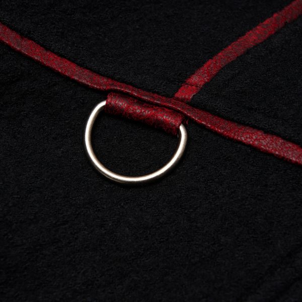 dernières PUNK RAVE Manteau Gothique ‘Bellona’ Noir Et Rouge 19