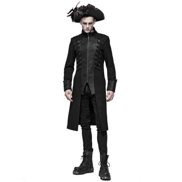 PUNK RAVE Manteau Gothique ‘Nautilus’ Noir Meilleur Prix 3