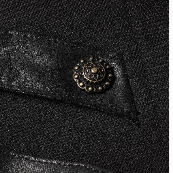 PUNK RAVE Manteau Gothique ‘Nautilus’ Noir Meilleur Prix 12