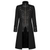 PUNK RAVE Manteau Gothique ‘Nautilus’ Noir Meilleur Prix 50