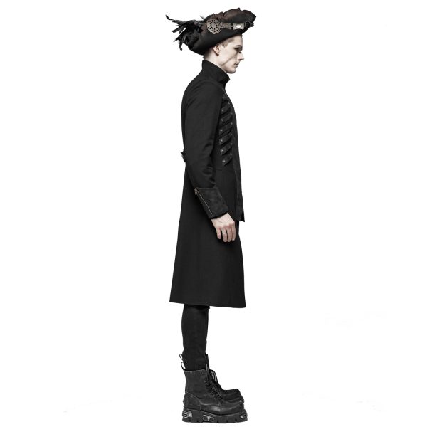 PUNK RAVE Manteau Gothique ‘Nautilus’ Noir Meilleur Prix 5