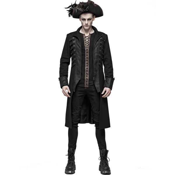 PUNK RAVE Manteau Gothique ‘Nautilus’ Noir Meilleur Prix 6