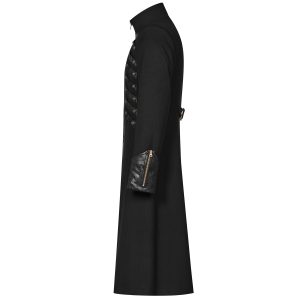PUNK RAVE Manteau Gothique ‘Nautilus’ Noir Meilleur Prix 30