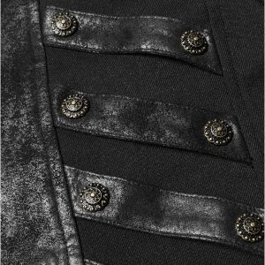PUNK RAVE Manteau Gothique ‘Nautilus’ Noir Meilleur Prix 34