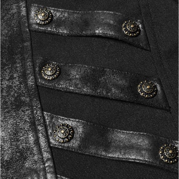 PUNK RAVE Manteau Gothique ‘Nautilus’ Noir Meilleur Prix 11