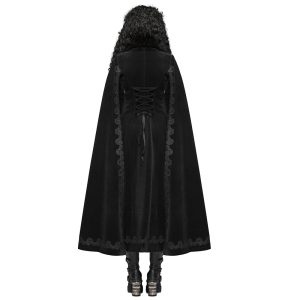 destockage PUNK RAVE Manteau ‘Royal Darkness’ Noir 20