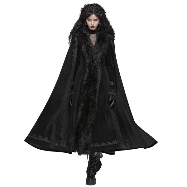 destockage PUNK RAVE Manteau ‘Royal Darkness’ Noir 7