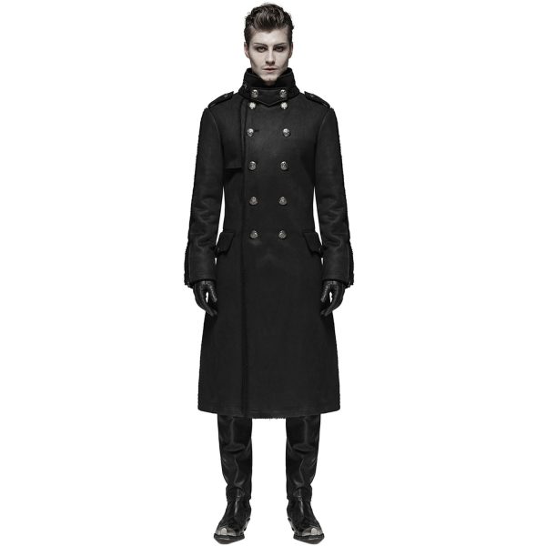 PUNK RAVE Manteau Style Militaire ‘Gotham’ Noir bas prix 3