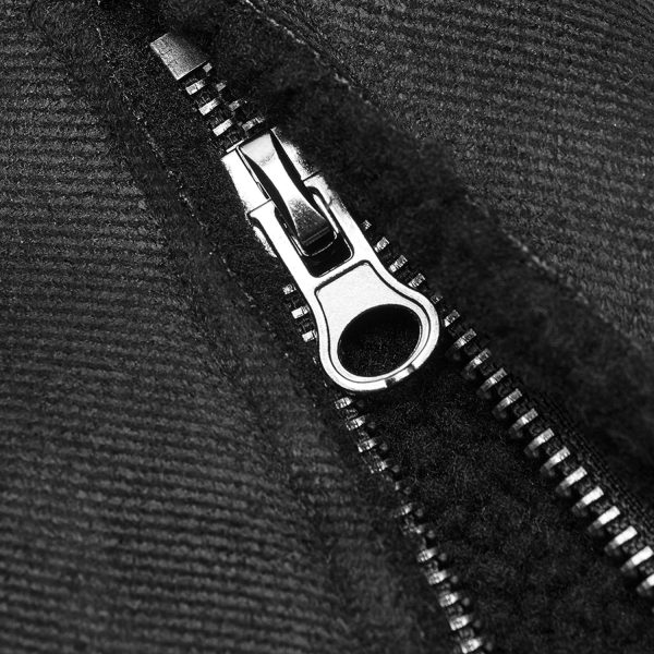 PUNK RAVE Manteau Style Militaire ‘Gotham’ Noir bas prix 13