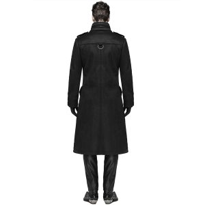 PUNK RAVE Manteau Style Militaire ‘Gotham’ Noir bas prix 18