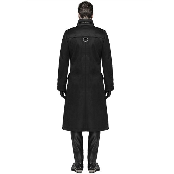 PUNK RAVE Manteau Style Militaire ‘Gotham’ Noir bas prix 4