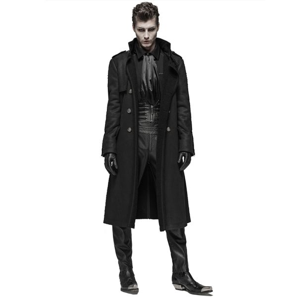 PUNK RAVE Manteau Style Militaire ‘Gotham’ Noir bas prix 5