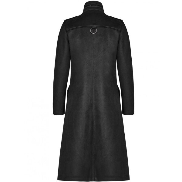 PUNK RAVE Manteau Style Militaire ‘Gotham’ Noir bas prix 8