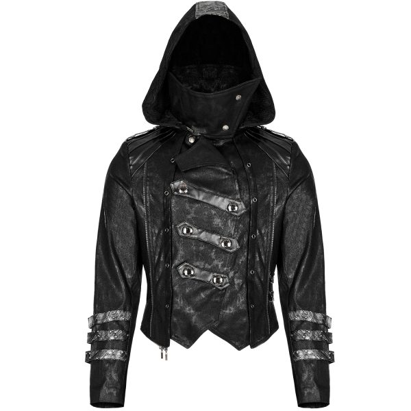 grande surprise PUNK RAVE Manteau-Veste à Capuche ‘Scorpio’ Pour Femmes Noir 12