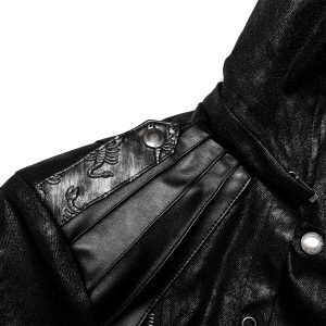 grande surprise PUNK RAVE Manteau-Veste à Capuche ‘Scorpio’ Pour Femmes Noir 44